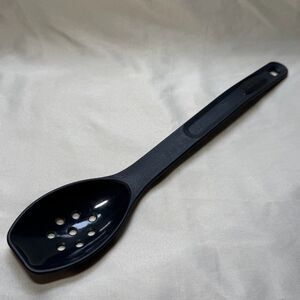 Vtg Rubbermaid #1974 black slotted cooking spoon nylon plastic heavyweight 12.5”